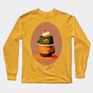 pumpkin spice Halloween coffe Long Sleeve T-Shirt